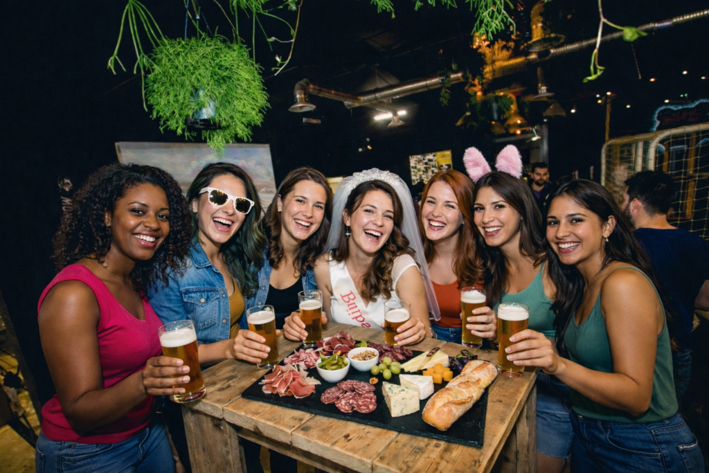 Groupe de femmes célébrant autour d'une table
