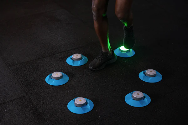 Entraînement avec dispositifs lumineux au sol